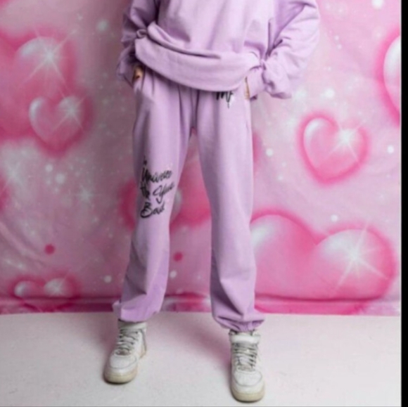 The Mayfair Group Pants - The Mayfair Group Universe Has Your Back Lilac Joggers